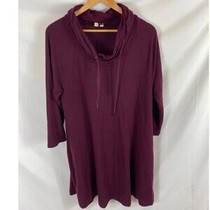 Cable & Gauge Maroon Sweatshirt Dress size medium